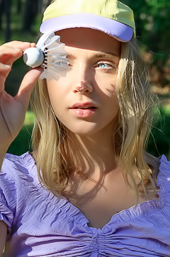 Oxana Z. Charges Through the Forest, ing Tennis with a Naked Twist